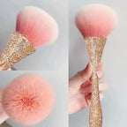 WOKOTO 1pcs Gold Rhinestone Nail Dust Brushes - Image 3