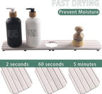 20inch x 4inch Kitchen Sink Faucet Mat, Water Absorbing Stone Faucet Splash - Image 3