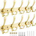 TICONN Wall Mounted Coat Rack, Five Heavy Duty Tri Hooks All Metal Construction by TICONN