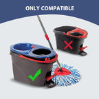 Spin Mop Replacement Set for O-Ceda 2-Tank System, Includes 2 Mop Head - Image 2