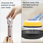 Dish Brush with Soap Dispenser Storage Set with 2 PCS Sponge Refills & Holder - Image 5