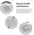2 Pack Drain Hair Catcher Silicone Bathroom Accessories Square Drain Cover - Image 3
