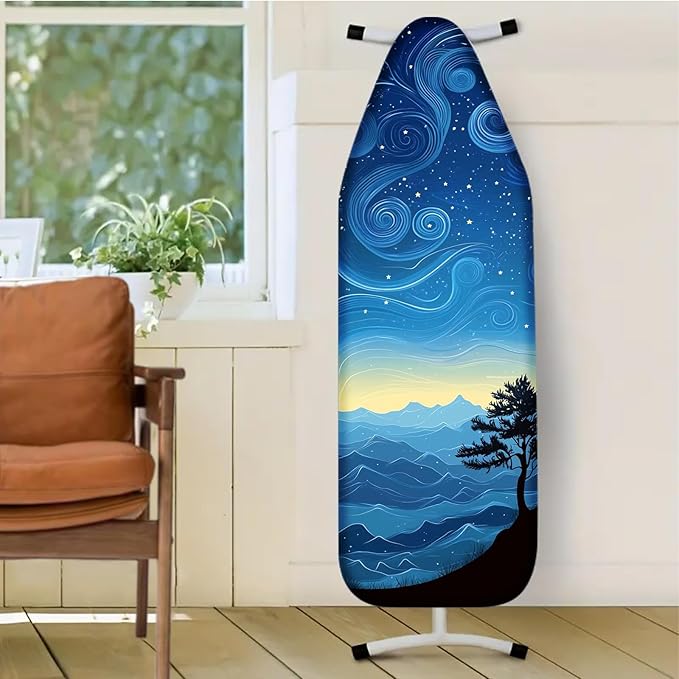 Nuxovilar Starry Sky & Mountain Pattern Ironing Board Cover, 15 * 54inch - Image 2