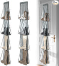 Windyun Sets 16 Large Clear Pockets Fabric Dual Sided Hanging Shoe Rack by Windyun