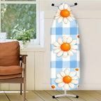Nuxovilar Blue Gingham with Large Daisies Ironing Board Cover, This Cover Fits - Image 2