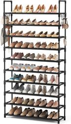 VTRIN 10 Tier Shoe Rack Tall Large Capacity 50 Pair Wide Shoe Organizer by VTRIN