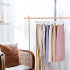 Nature Smile Wooden Pants Hangers Wood Bottom Jeans Skirt Hanger - Image 8