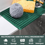 Faucet Mat for Kitchen Sink, Silicone Faucet Handle Drip Catcher Tray, Drying - Image 3