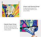 Hanging Laundry Hamper with Stainless Steel Hooks, Oxford Fabric Printing Door - Image 4
