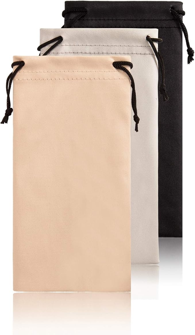 TRIUMPH VISION Soft Eyeglass Pouch 3 Pack by TRIUMPHVISION