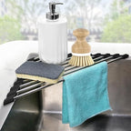 Corner Dish Drying Rack, Kitchen Sink Caddy Sponge Holder, Triangle Over The by SeropyDirect