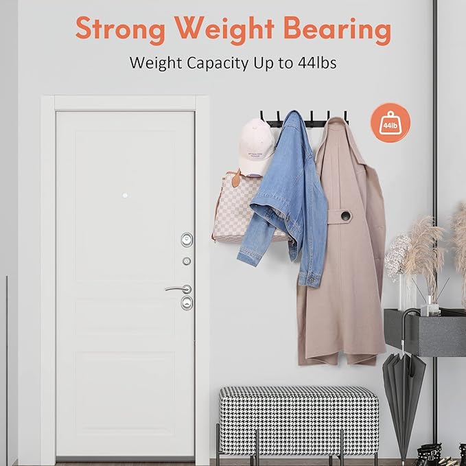 Coat Rack Wall Mount, Coat Hook Wall Mount, Wall Hooks - Image 3