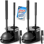 2Pack 2 in 1 Toilet Brush and Plunger Set, Toilet Bowl Brush Plunger Set by FORASTO