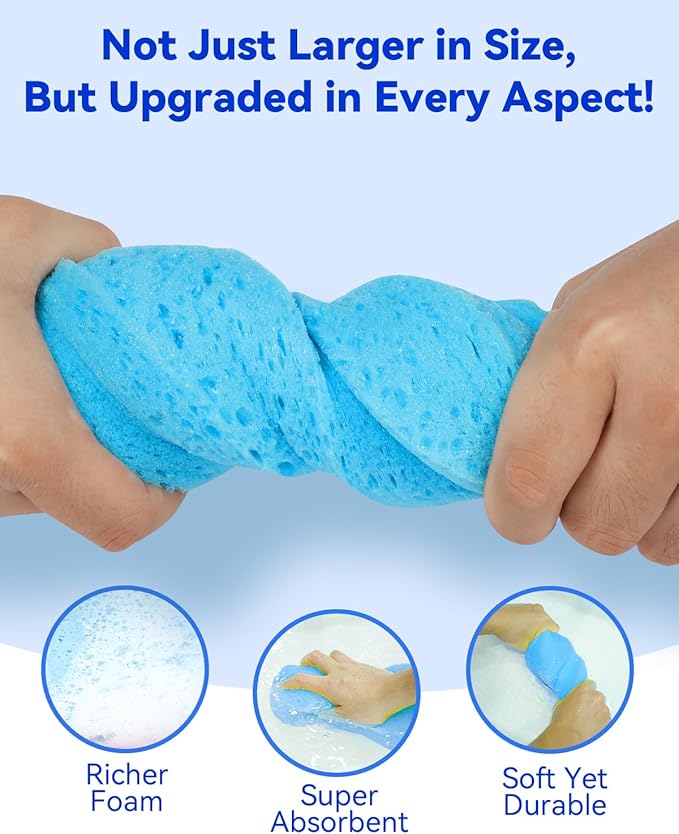 Temede 5-Pack Car Wash Sponges, 9.1" x 4.3" x 2.4" Large Sponges, Extra Thick - Image 5