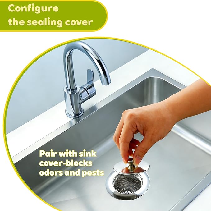 2pcs Sink Strainer for Most Kitchen Sinks Drain, Upgrade Stainless Steel - Image 4