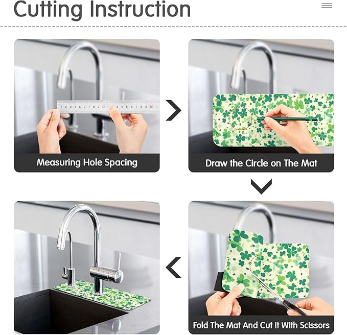 Kitchen Sink Splash Guard 2 PCS 30 Inch Sink Faucet Mat Splash Guard - Image 4