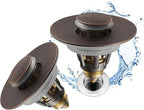 Fransiton 2 Pack Bathroom Sink Stopper, 1.1-1.77 Inch Basin Pop Up Sink Drain by Fransiton