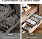 DIMJ Drawer Organizer Clothes Set of 8, Foldable Closet Drawer Organizer - Image 5