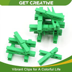 100 Pack Clothes Pins Wooden 2.9 Inch, Clothespins Wood Colorful Clothing Pins - Image 4
