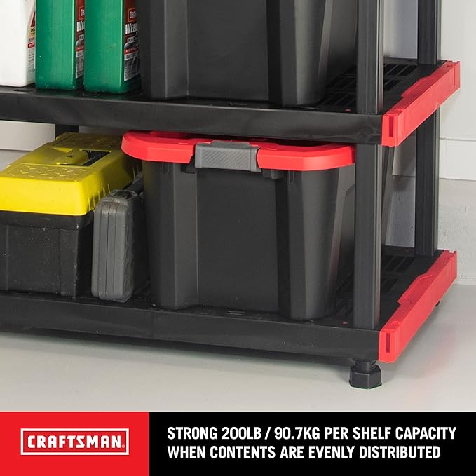 CX Craftsman 4-Tier Highly Durable Storage Rack, 4 Shleves That Support up to 200lbs/shelf, Organization and Storage, Weather-Resistant Design, Easy Assembly, American Made (55H x 40W x 24D) - Image 7