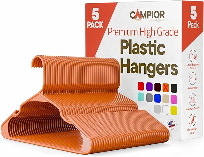 Plastic Clothes Hangers – Heavy Duty Hanger Set, by Campior