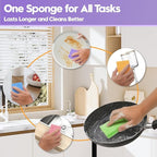 18 Pack Compressed Cellulose Sponges, 6 Color Assorted Kitchen Cleaning Sponges - Image 6