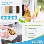 AIDEA Microfiber Cleaning Cloth White 50PK, Cleaning Rags, Lint Free Microfiber - Image 7