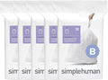 simplehuman Code B 150 Count, Dispenser Packs Custom Fit Liners, Drawstring by Simplehuman