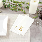 Luxenap 15.8 X 7.9 Inch Linen-Feel Guest Towels, 50 Lettered Hand Towels - Image 6