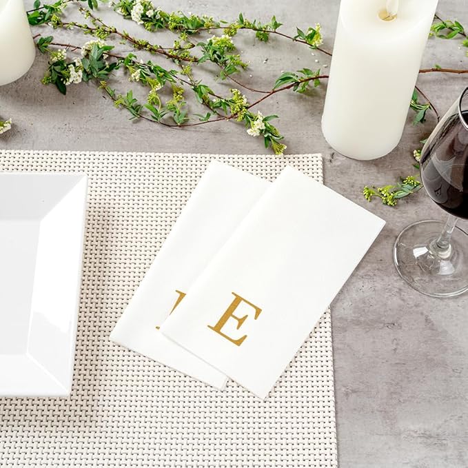 Luxenap 15.8 X 7.9 Inch Linen-Feel Guest Towels, 2000 Lettered Hand Towels - Image 6