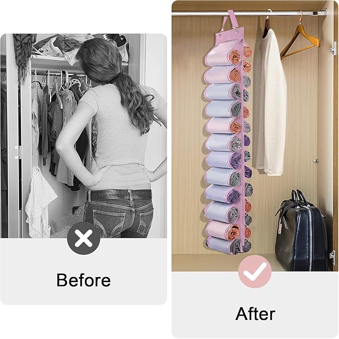 Legging Organizer Storage, Foldable Hanging Closet Organizer Storage - Image 6