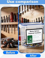 2 Pack Battery Disposal Container, Used Battery Containers - Image 4