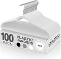 SMARTOR 100 Pack Non-Velvet Plastic Hangers by Smartor