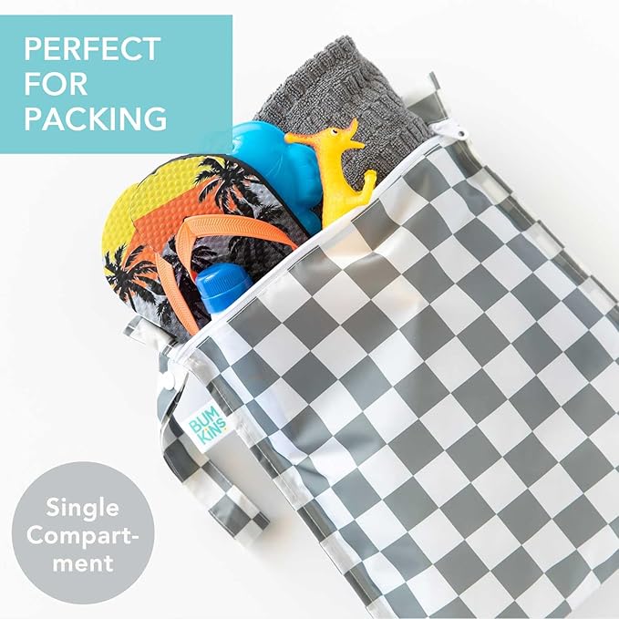 Bumkins Waterproof Wet Bag for Baby, Swim Suit, Cloth Diapers, Pump Parts - Image 2