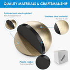 4 Pcs Self Adhesive Door Stoppers, Stainless Steel Floor Door Stop Wall - Image 3