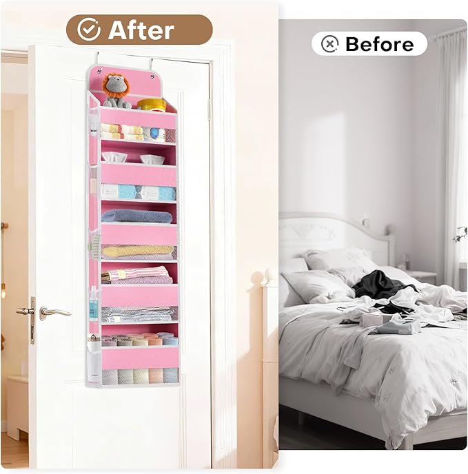 SpaceWhisper Over the Door Organizer, 5 Large Pocket Hanging Storage Organizer - Image 6