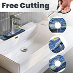 The Starry Night Kitchen Sink Splash Guard Faucet Mat Super Absorbent Fast - Image 3