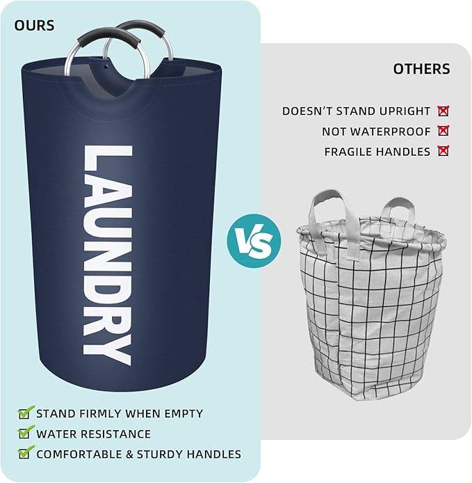 StorageRight 90L Large Laundry Basket, Laundry Hamper, Dirty Clothes Hamper - Image 4