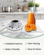 Stone Drying Mat for Kitchen Counter, Collapsible and Super Absorbent Dish - Image 3