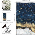 HAISUKA Blue & Gold Marble Lightweight Bath & Kitchen Towels - Image 2