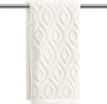 Artoid Mode 1 Pc White 3D Diamond Grid Jacquard Hand Towels by ArtoidMode