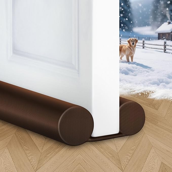 MAXTID 32" Door Draft Stopper Brown Air Breeze Wind Blocker by MAXTID