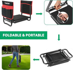 TomCare Garden Kneeler and Seat 10.64” Wider Larger Soft Kneeling Pad Garden Bench with 2 Large Tool Pouches Heavy Duty Garden Stool Foldable Tools Gardening Gifts for Women Men Gardeners,Black - Image 5