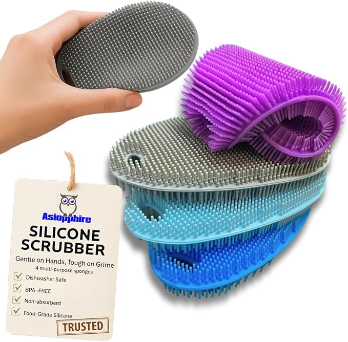 Food Grade Silicone Dish Scrubber by Asiopphire