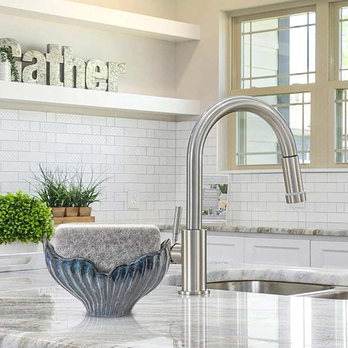 Sponge Holder for Kitchen Sink, Ceramic Sponge Holder - Image 5