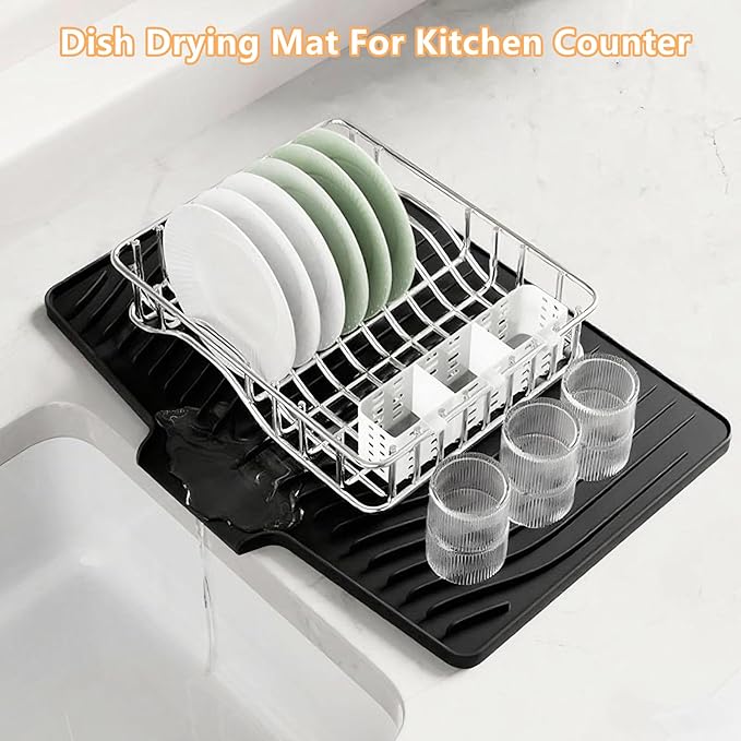 Dish Drying Mat, Silicone Dish Drying Mat - Image 2