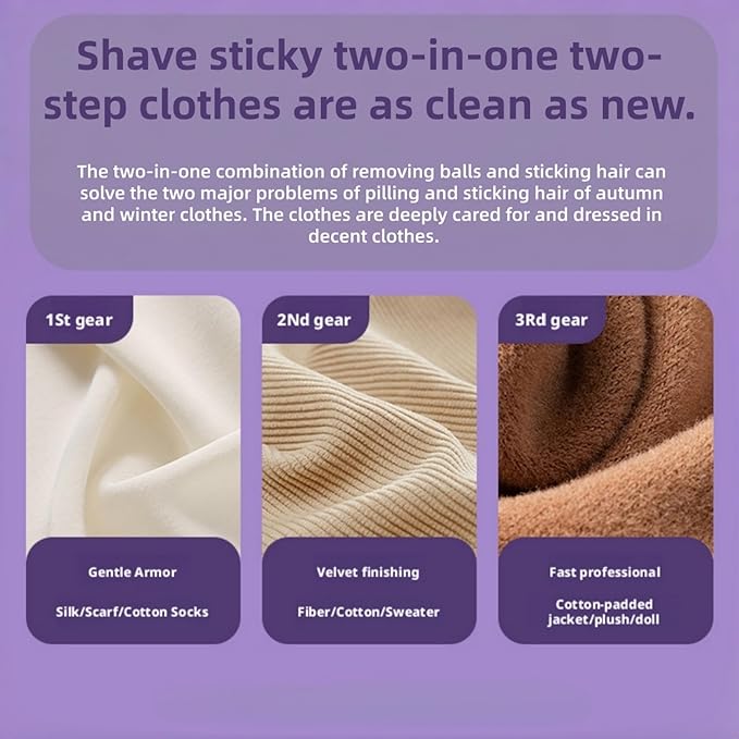 New Fabric Shaver and Lint Remover 2-in-1, Rechargeable Electric Clothes - Image 7