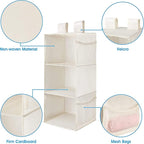 MAX Houser 3-Shelf Hanging Closet Organizers, Collapsible Closet Hanging Shelves - Image 5