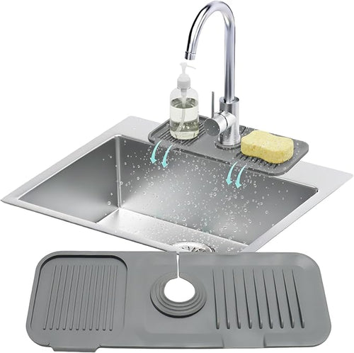 14.6” Silicone Faucet Mat For Kitchen Sink, Kitchen Sink Splash Guard Behind by LindasEssentials