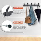 Coat Rack Wall Mounted, 5 Coat Hooks - Image 3